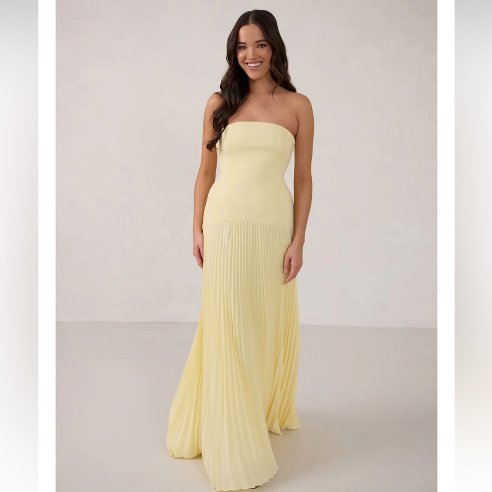Park & Fifth Strapless Yellow Dress